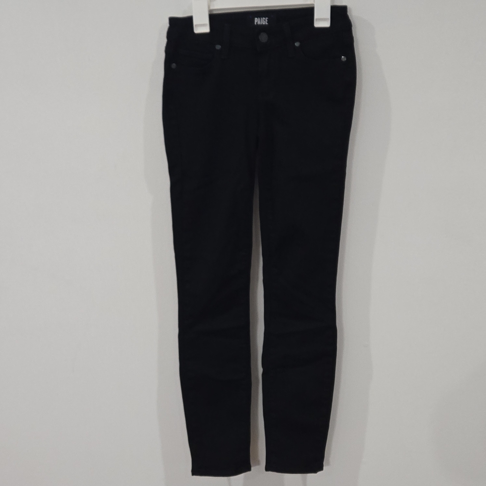 PAIGE Sz 24 Black Verdugo Ankle Jeans